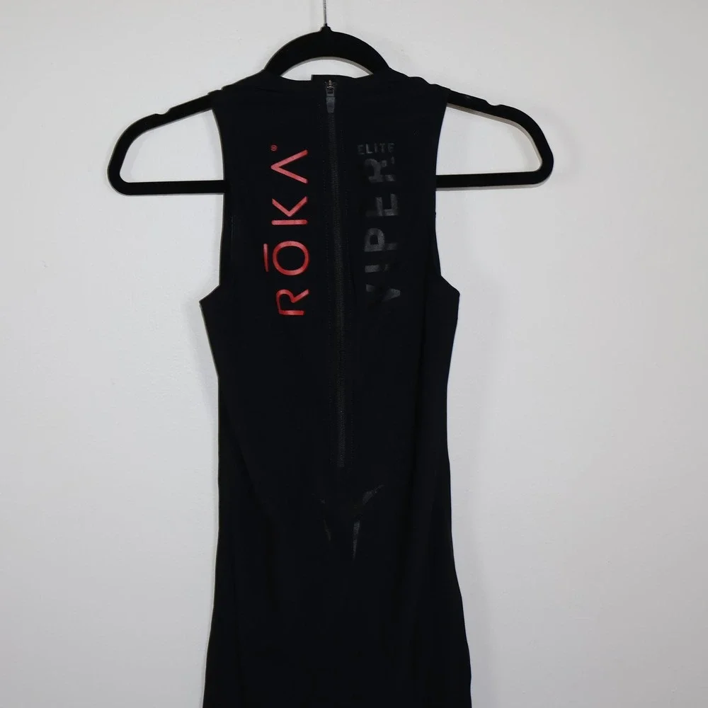 Roka Viper Elite Swim Suit SIze Medium Black Sleeveless Triathlon